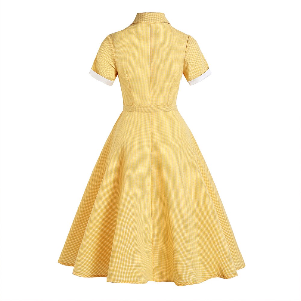 Women French Robe Vintage Rockabilly Retro Dress