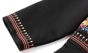 Women Embroidery Vintage Celebrity-inspired Robe Cocktail Dress