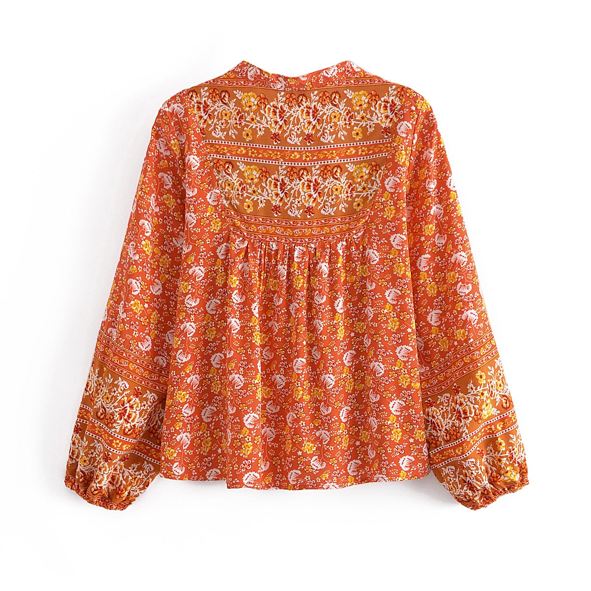 Women Bohemian Floral Loose Blouse