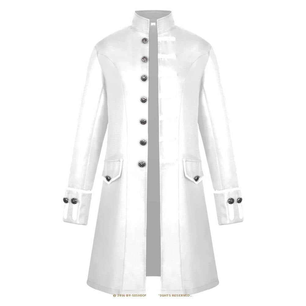 Men Vintage Victoria Gothic Mid-length Coat