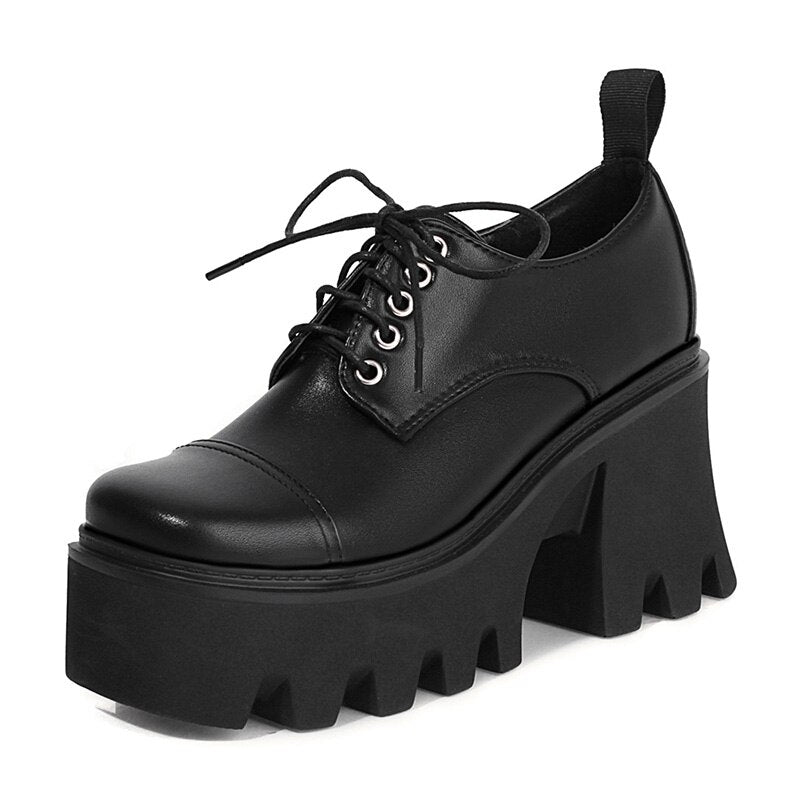 Women Harajuku Chunky Heel Light Gothic Shoes