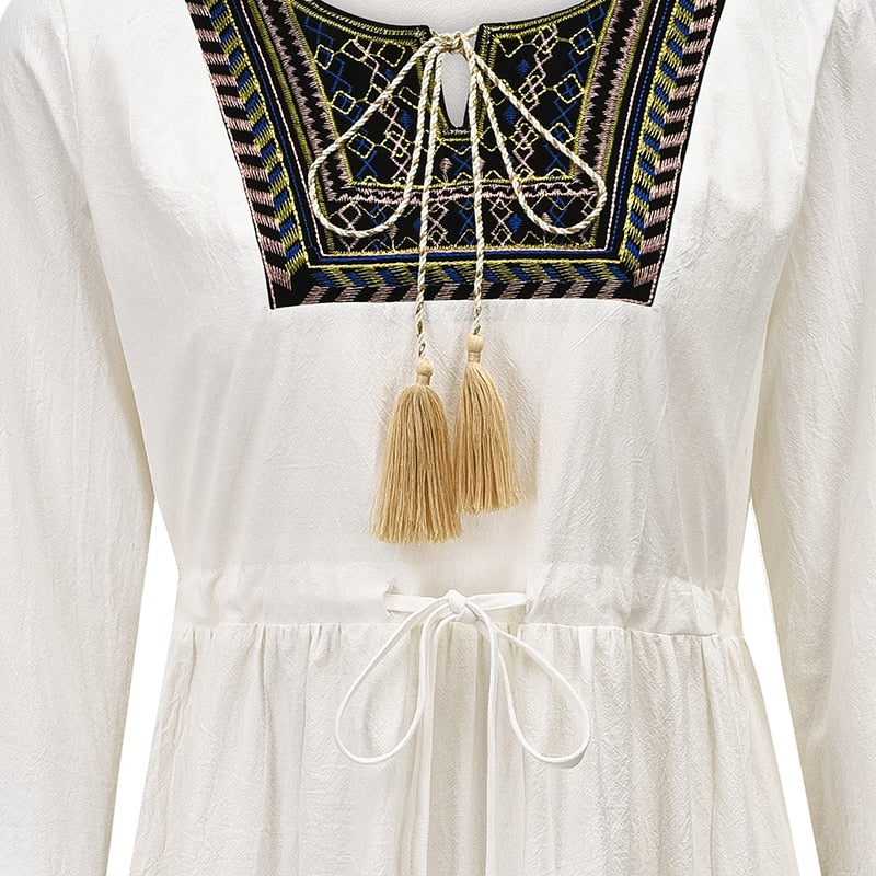 Women Embroidery Kaftan Abaya Dress