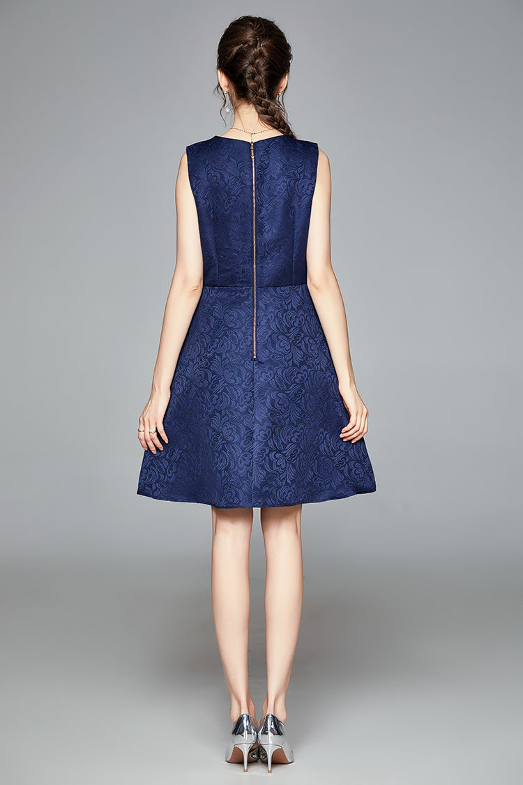 Women Embroidery Jacquard Dress Festa Vintage Floral Dress