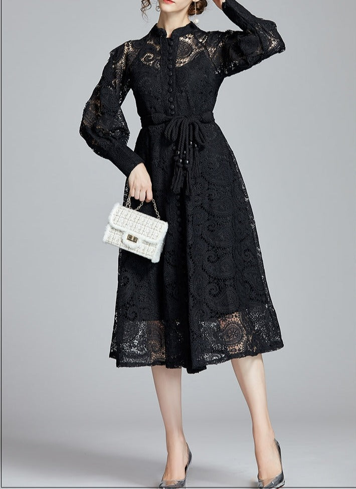 Women Vintage Celebrity-inspired Vestidos Lace Dress