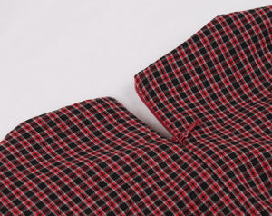 Women Plaid Bow Vintage Dress