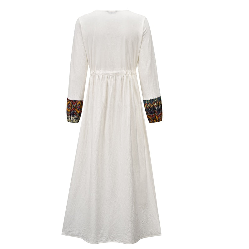 Women Embroidery Kaftan Abaya Dress
