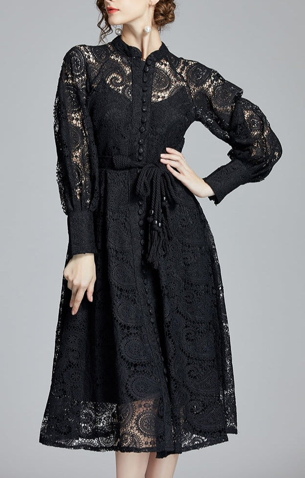 Women Vintage Celebrity-inspired Vestidos Lace Dress