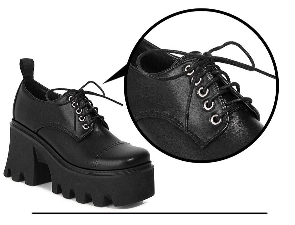 Women Harajuku Chunky Heel Light Gothic Shoes