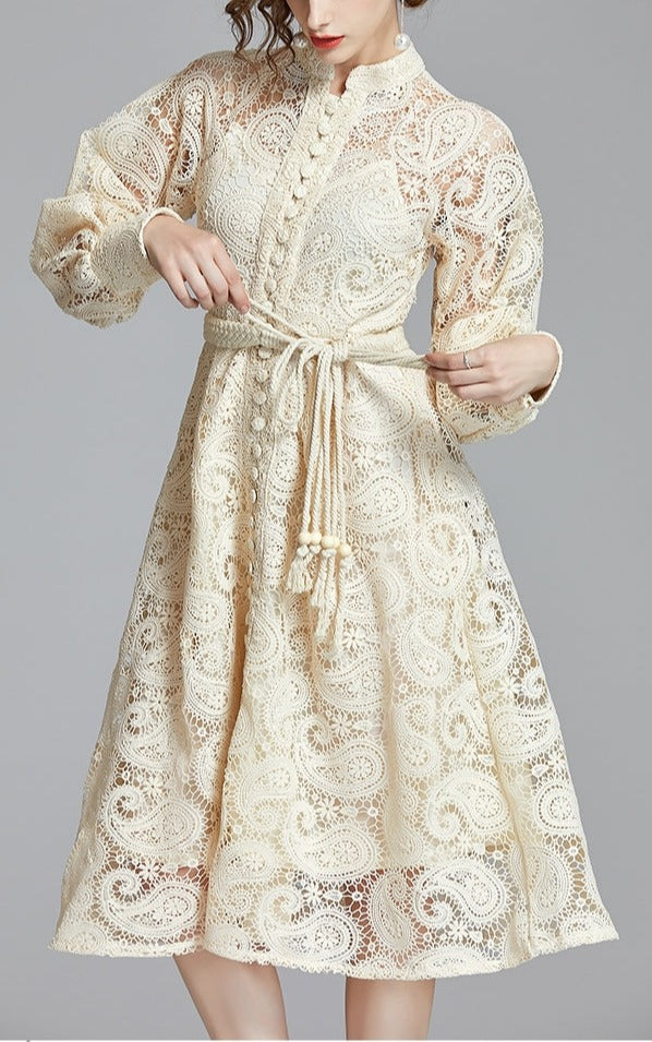 Women Vintage Celebrity-inspired Vestidos Lace Dress