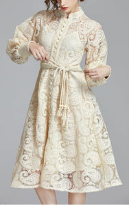 Women Vintage Celebrity-inspired Vestidos Lace Dress