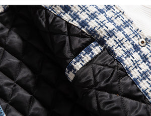Unisex Hip Hop Baseball Contrast Stitching Jacket