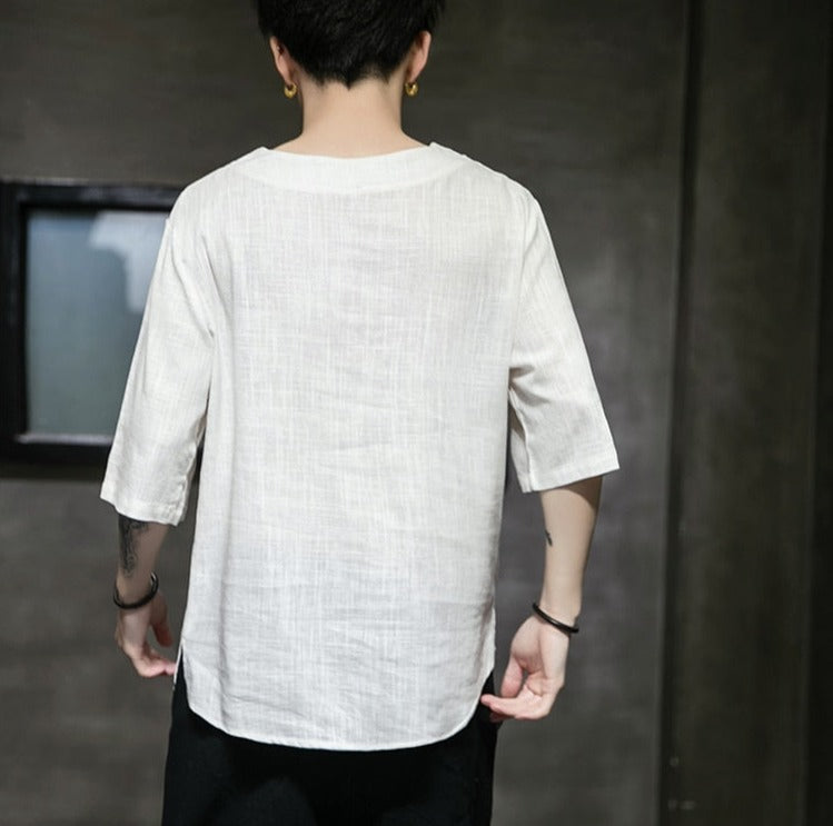 Men Embroidery Traditional Harajuku T-Shirt