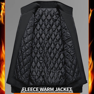 Men Winter Fleece Jackets Thicken Warm Varsity Coat