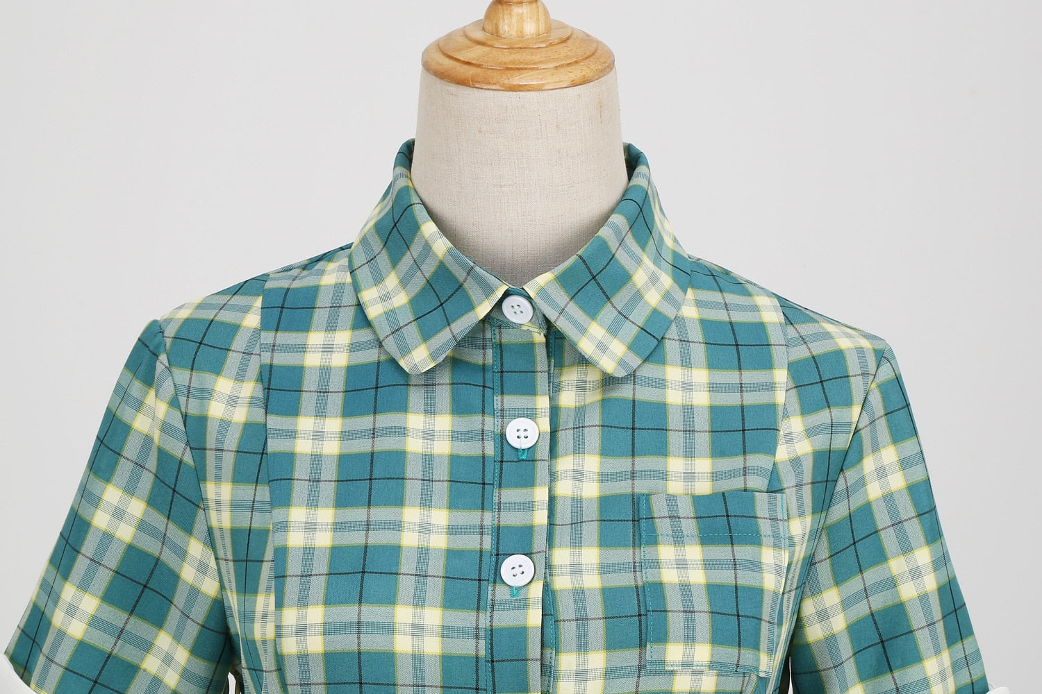 Women Retro Vintage Plaid Dress