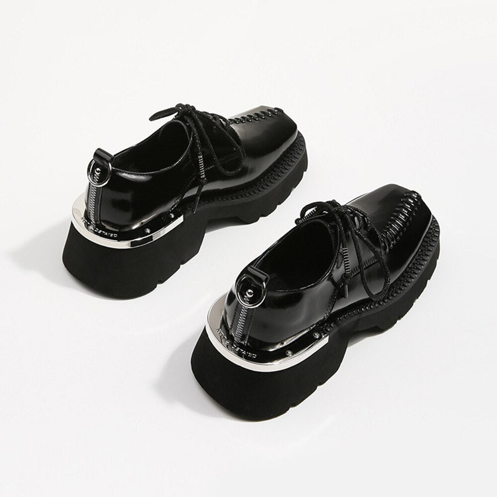 Women Retro Concise Mary Janes Platform British Style Shoes