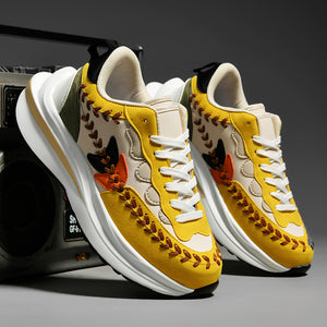 Unisex Chunky Walking Sneakers Tick Sole Platform Shoes