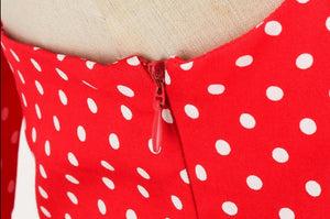 Women Polka Dots Retro Pin Up Halter Vintage Dress