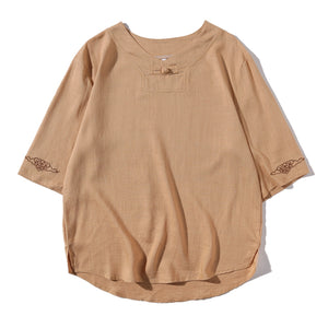 Men Embroidery Traditional Harajuku T-Shirt