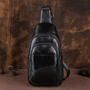 Men Vintage Genuine Leather Crossbody Shoulder Bags
