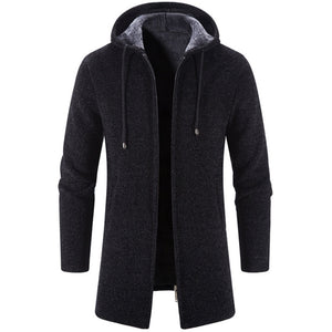 Men Cashmere Cardigan Chenille Outer Windbreaker Coat