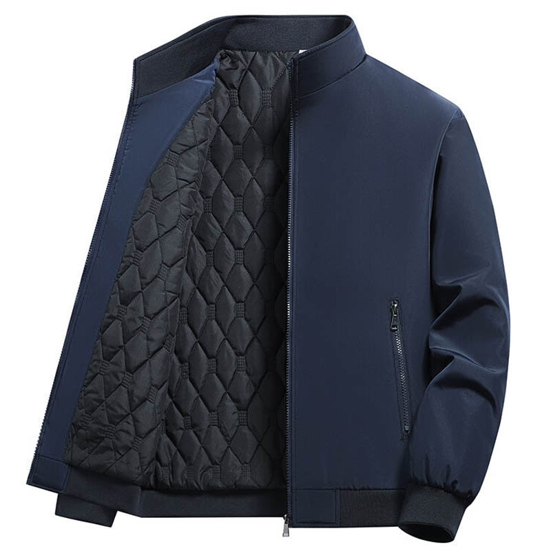 Men Winter Fleece Jackets Thicken Warm Varsity Coat