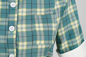 Women Retro Vintage Plaid Dress