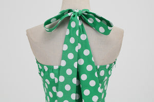 Women Vintage Polka Dot Swing Robe Rockabilly Retro Dress