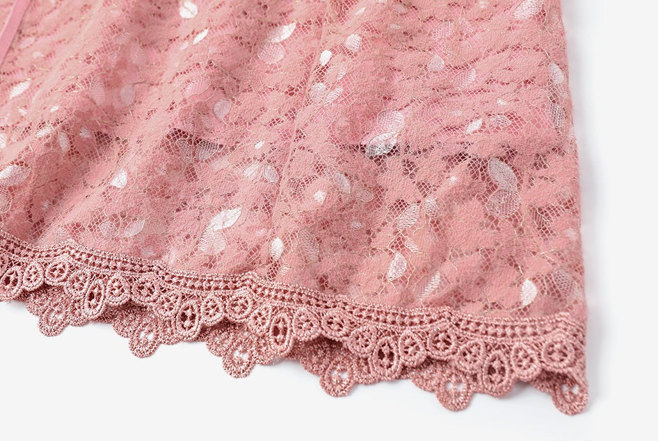 Women Cheongsam Lace Mesh Vintage Jacquard Slim Dress