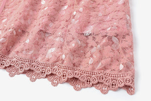 Women Cheongsam Lace Mesh Vintage Jacquard Slim Dress