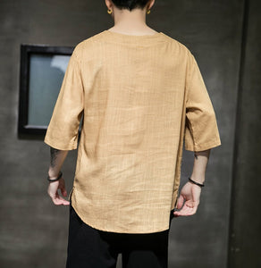 Men Embroidery Traditional Harajuku T-Shirt