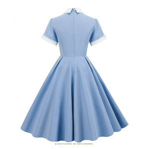 Women Retro Vintage Rockabilly Dress A Line Swing Dress