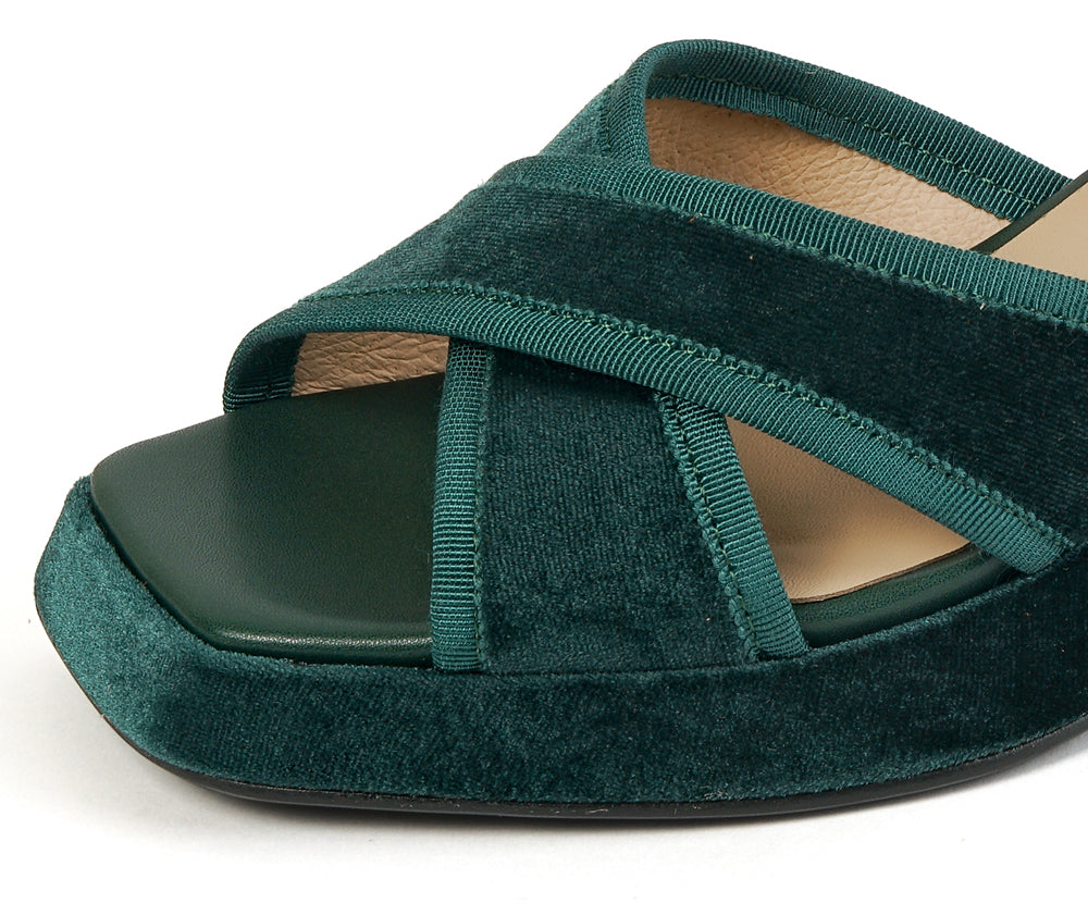 Women Vintage Sandals High Heels Square Toe Block Heels