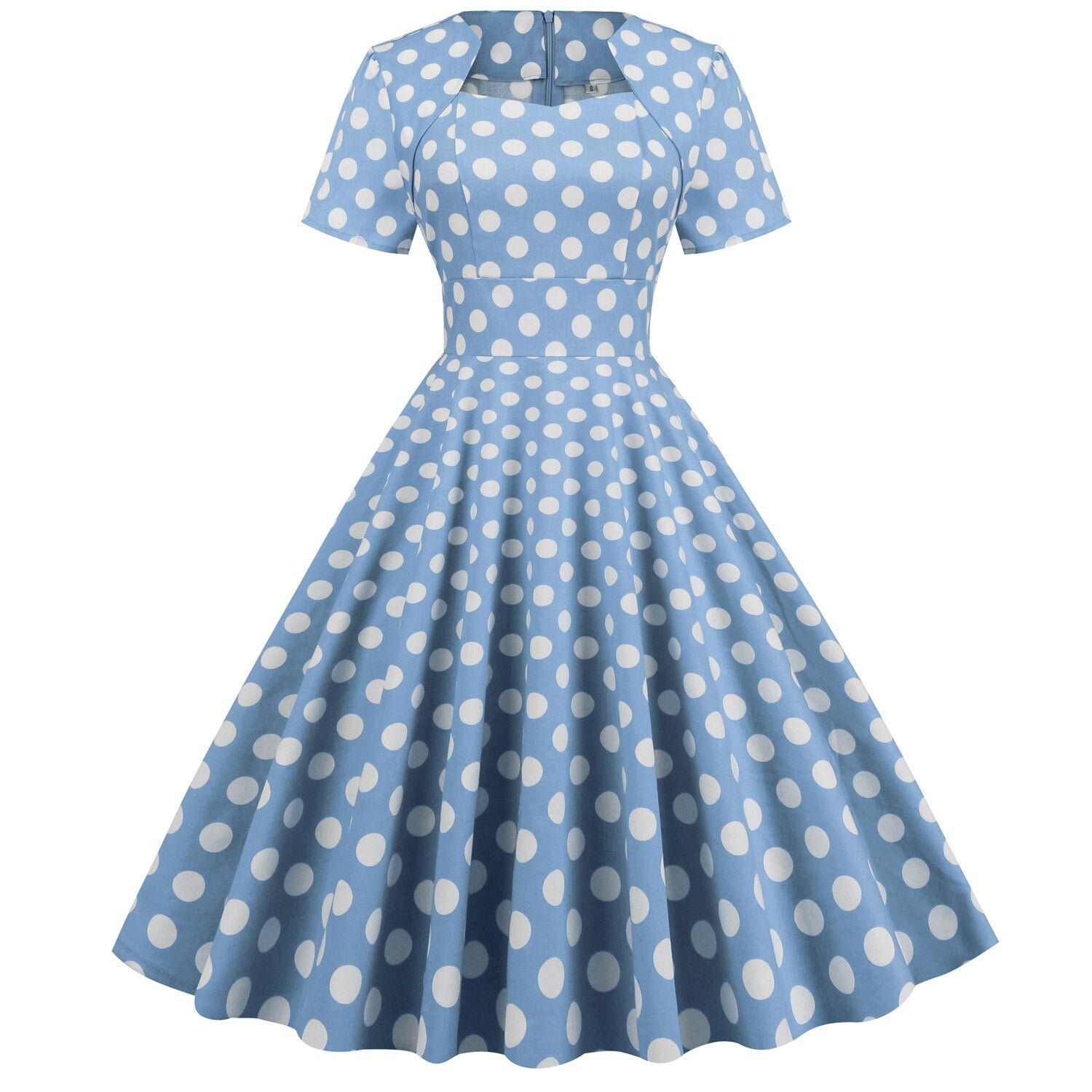 Women Retro Rockabilly Vintage Polka Dots Floral Dresses