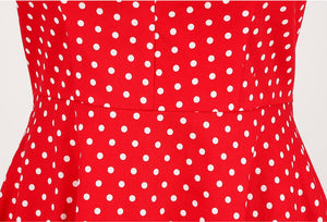 Women Polka Dots Retro Pin Up Halter Vintage Dress
