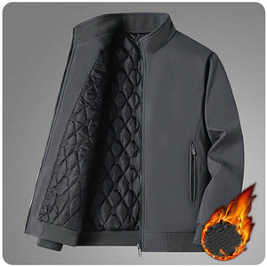Men Winter Fleece Jackets Thicken Warm Varsity Coat