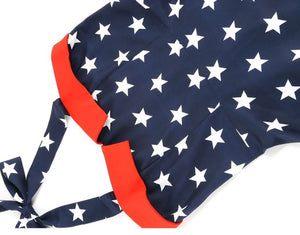 Women Vintage Stars Print A Line Swing Retro Dress