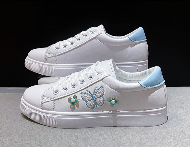 Women Vulcanized Sneakers Lace Up Casual Shoes