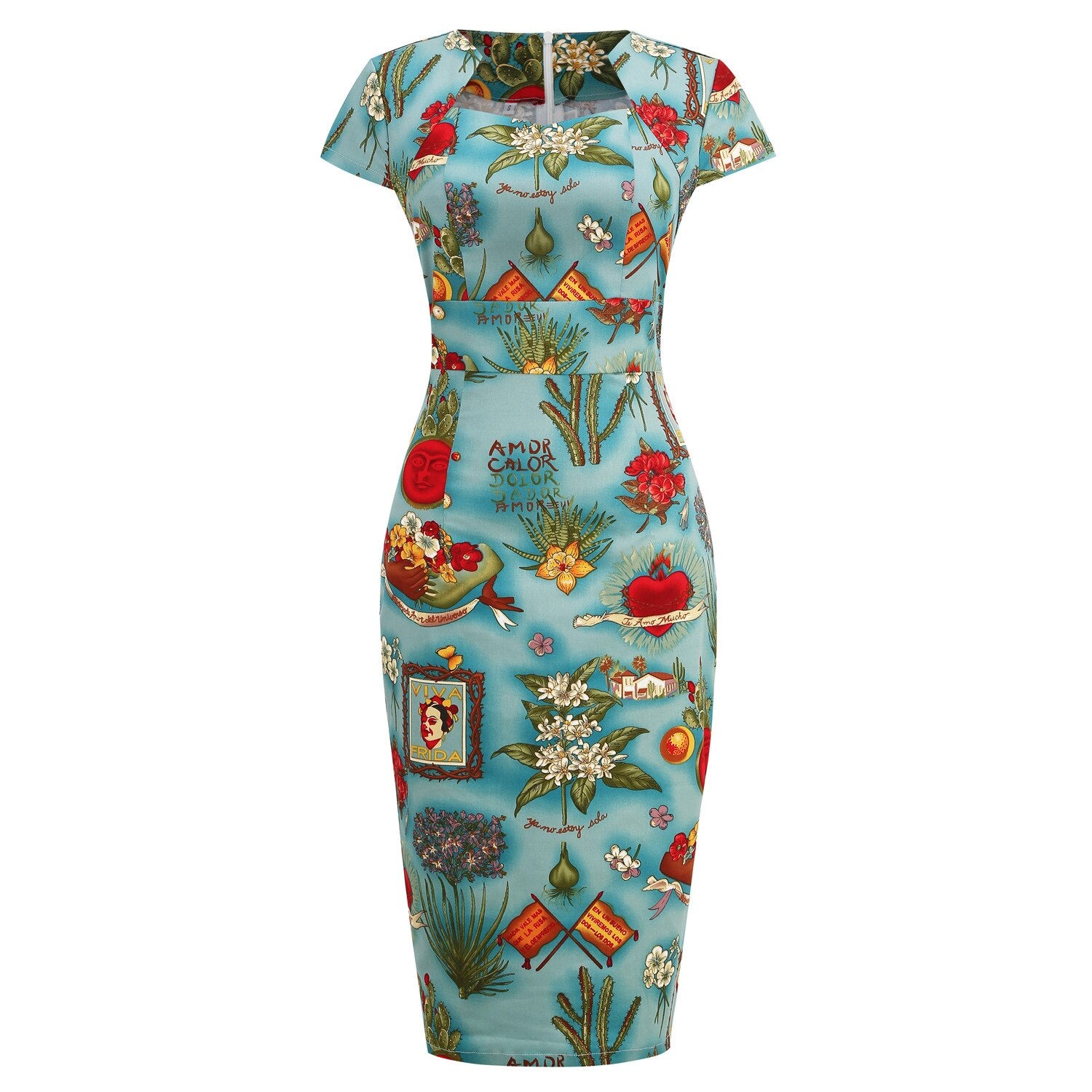 Women Floral Polka Dot Cotton Vintage Retro Dresses