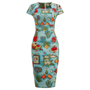 Women Floral Polka Dot Cotton Vintage Retro Dresses