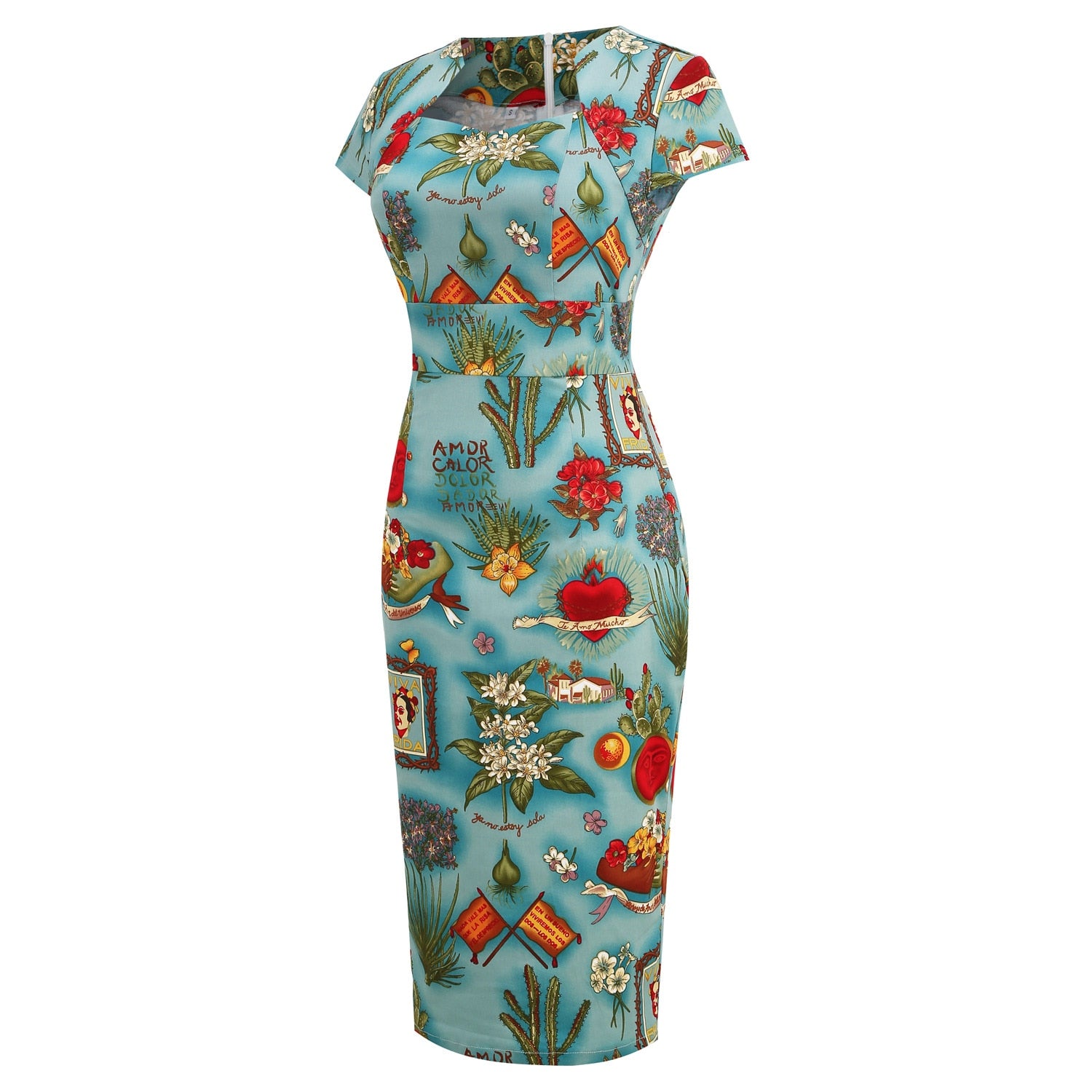 Women Floral Polka Dot Cotton Vintage Retro Dresses