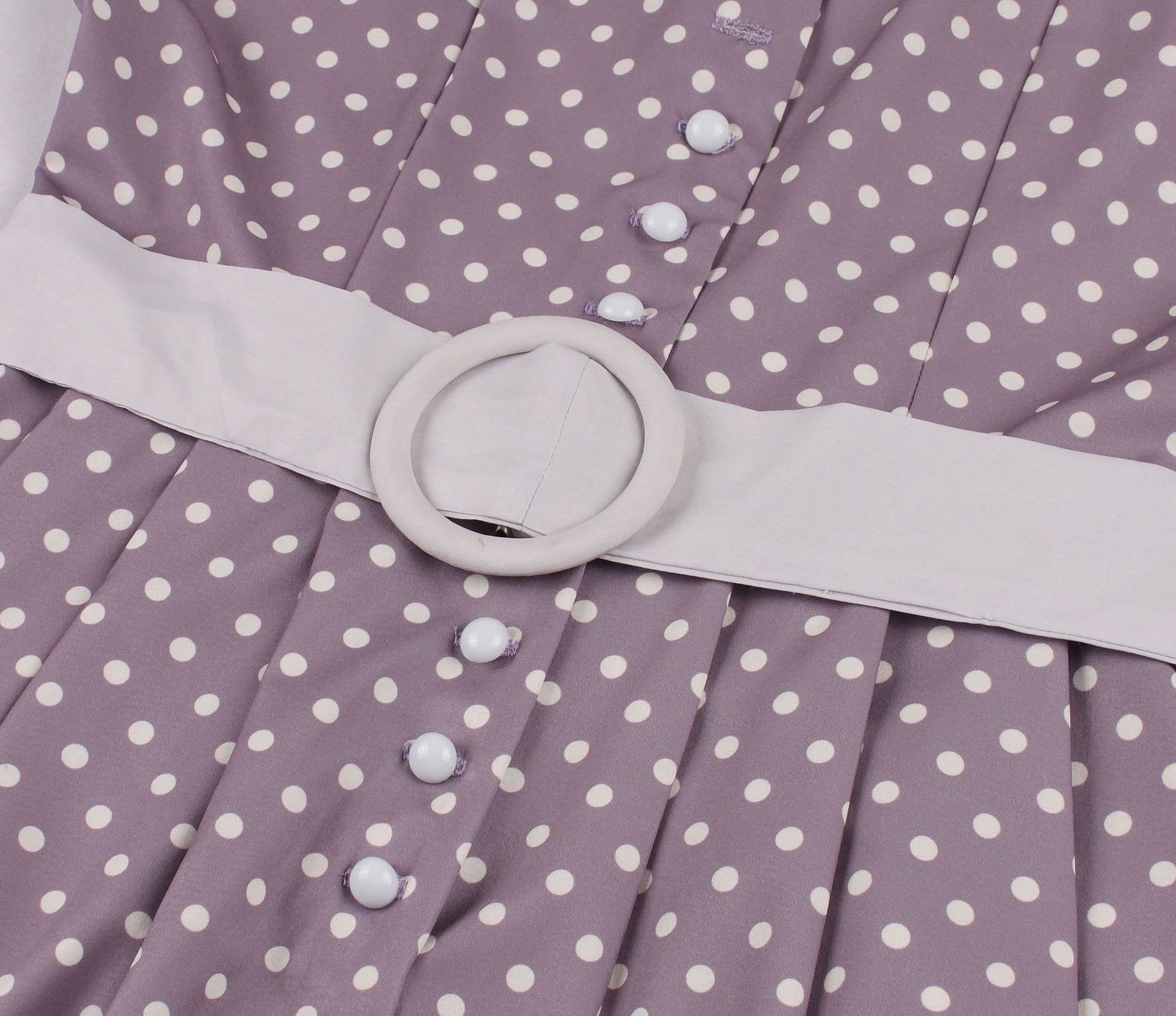 Women Sleeveless Polka Dots Print Vintage Dress