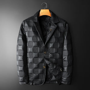 Men Vintage Duck Down Lapel Jacket