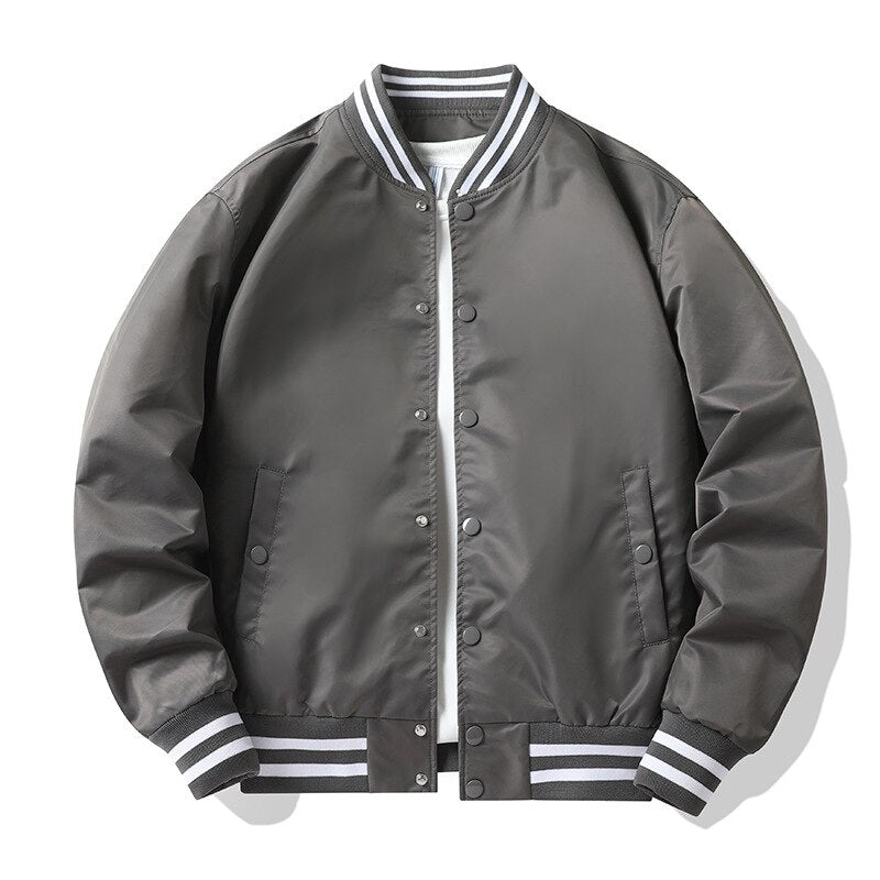 Men Cotton Casual Pilot Bomber Baseball Loose Jacket
