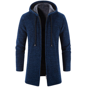 Men Cashmere Cardigan Chenille Outer Windbreaker Coat