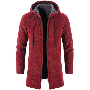 Men Cashmere Cardigan Chenille Outer Windbreaker Coat