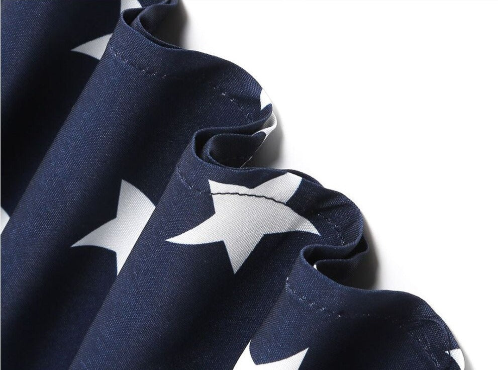 Women Vintage Stars Print A Line Swing Retro Dress