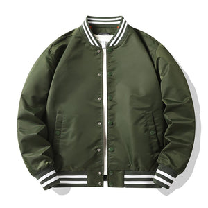 Men Cotton Casual Pilot Bomber Baseball Loose Jacket