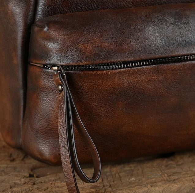 Women Retro Genuine Leather Backpack