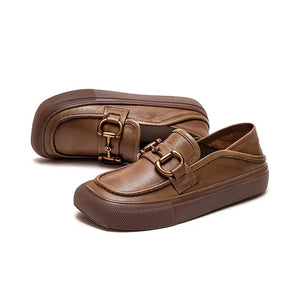 Women Genuine Leather Casual Moccasins Soft Shoes