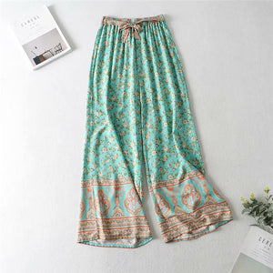 Women Bohemian Floral Print Two Piece Outfits Sets